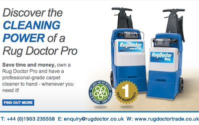 Advert: http://www.rugdoctortrade.co.uk