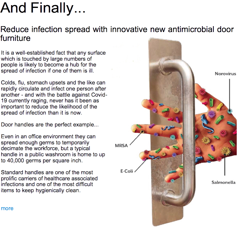 Advert: https://www.thecleanzine.com/pages/19192/reduce_infection_spread_with_innovative_new_antimicrobial_door_furniture/