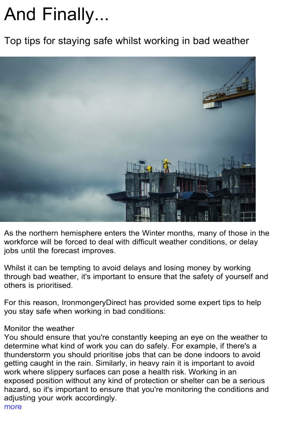 Advert: https://www.thecleanzine.com/pages/22101/top_tips_for_staying_safe_whilst_working_in_bad_weather/